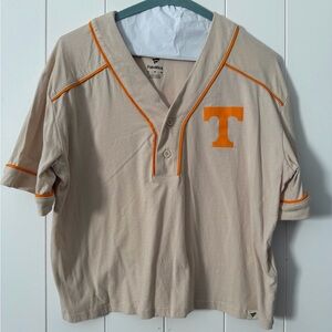 Tennessee Volunteers Women’s Fanatics Baseball Style Top Size M – Beige/Orange